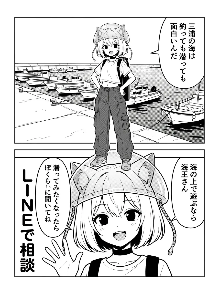 三浦の海は釣っても潜っても面白い。海の上で遊ぶなら海王さん、潜ってみたくなったら三浦 海の学校に。LINEで相談