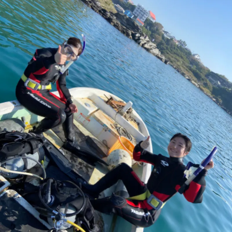 三浦の海でのダイビング